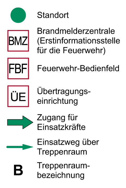 feuerwehrlaufkarten nach din 14675 legende